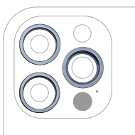 Back Camera Lens Ring for iPhone 12 Pro Pacific Blue 10 sets (3 pcs/set)