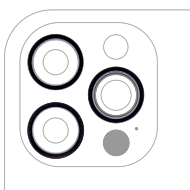 Back Camera Lens Ring for iPhone 12 Pro Graphite 10 sets (3 pcs/set)