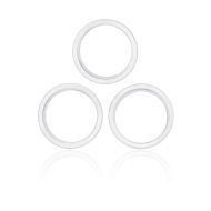 Back Camera Lens Ring for iPhone 13 Pro/13 Pro Max Silver  (3 pcs/set)