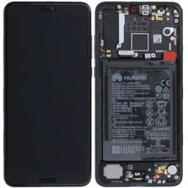LCD Assembly with Battery for Huawei P20 Pro - Original Service Pack - Black
