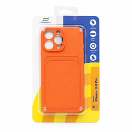 Svensson+ Card Holder Silicon Case For iPhone 16 Pro Orange -  Thepartshome.eu