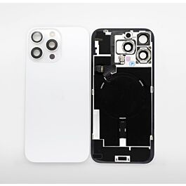 iPhone 16 Pro Max Rear Glass With Wireless Charging And Camera Lens Original Pulled White Titanium - Thepartshome.eu