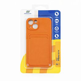 Svensson+ Card Holder Silicon Case For iPhone 13/14 Orange -  Thepartshome.eu