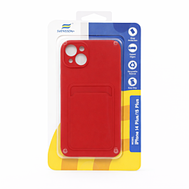 Svensson+ Card Holder Silicon Case For iPhone 14 Plus/15 Plus Red -  Thepartshome.eu