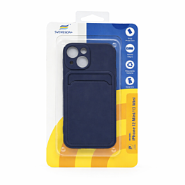 Svensson+ Card Holder Silicon Case For iPhone 13 Mini Navy Blue- Thepartshome.eu