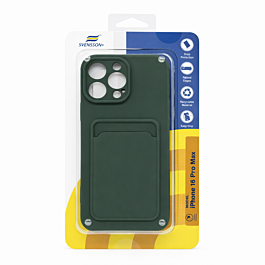 Svensson+ Card Holder Silicon Case For iPhone 16 Pro Max Green -  Thepartshome.eu