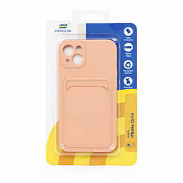 Svensson+ Card Holder Silicon Case For iPhone 13/14 Pink  - Thepartshome.eu