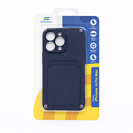 Svensson+ Card Holder Silicon Case For iPhone 14 Pro Max Navy Blue - Thepartshome.eu