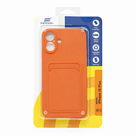 Svensson+ Card Holder Silicon Case For iPhone 16 Plus Orange -  Thepartshome.eu