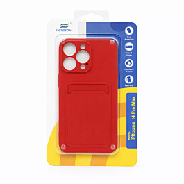 Svensson+ Card Holder Silicon Case For iPhone 14 Pro Max Red -  Thepartshome.eu