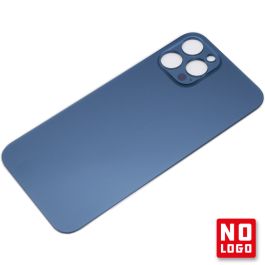 Buy reliable spare parts with Lifetime Warranty | Big Hole No Logo Rear Glass Cover for iPhone 12 Pro Max Pacific Blue | Fast Delivery from our warehouse in Sweden!