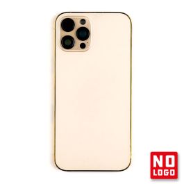 Buy reliable spare parts with Lifetime Warranty | Rear Glass with Frame No Logo For IPhone 12 Pro Max Gold | Fast Delivery from our warehouse in Sweden!