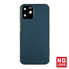Buy reliable spare parts with Lifetime Warranty | Rear Glass with Frame No Logo For IPhone 12 Pro Pacific Blue | Fast Delivery from our warehouse in Sweden!