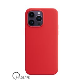 Buy reliable spare parts with Lifetime Warranty | Silicone Case with Magsafe for iPhone 14 Pro Max Superb Red | Fast Delivery from our warehouse in Sweden!