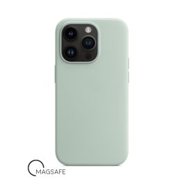 Buy reliable spare parts with Lifetime Warranty | Silicone Case with Magsafe for iPhone 14 Pro Superb Eucalyptus (Green) | Fast Delivery from our warehouse in Sweden!