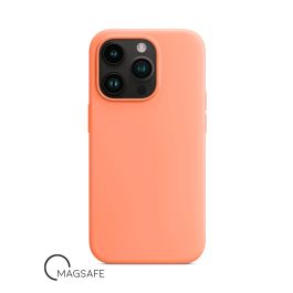 Buy reliable spare parts with Lifetime Warranty | Silicone Case with Magsafe for iPhone 14 Pro Superb Nectarine (Orange) | Fast Delivery from our warehouse in Sweden!