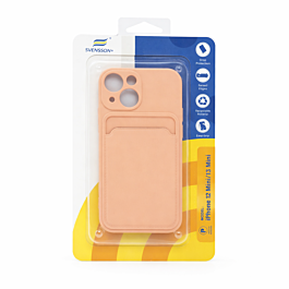 Svensson+ Card Holder Silicon Case For iPhone 13 Mini Pink - Thepartshome.eu