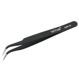 Fine Tip Curved Anti-static Tweezer [ESD-15][120mm]