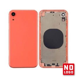 Buy reliable spare parts with Lifetime Warranty | Rear Glass with Frame No Logo for iPhone XR Coral | Fast Delivery from our warehouse in Sweden!