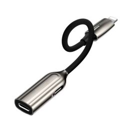 Baseus 2-in-1 Lightning Male to Dual Lightning Female Fast Charging And Data Adapter L55 Grey