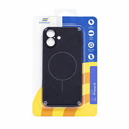Svensson+ MagSafe Silicon Case For iPhone 16 Black  - Thepartshome.eu