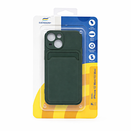 Svensson+ Card Holder Silicon Case For iPhone 13 Mini Green