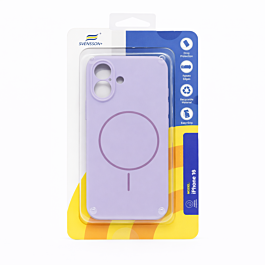 Svensson+ MagSafe Silicon Case For iPhone 16 Morandi Purple  - Thepartshome.eu