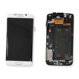 Samsung Galaxy S6 Edge LCD Assembly White Original Service Pack - Thepartshome.se