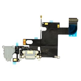 Charging Port Flex Cable for iPhone 6 Plus - Light Grey
