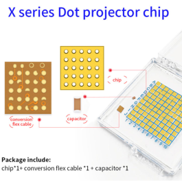 JC JCID Face ID Chip IC including Conversion Flex Cable and Capacitor for iPhone X/XR/XS/XS Max