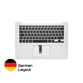 Kaufen Sie zuverlässige MacBook Ersatzteile mit lebenslanger Garantie | Topcase mit Tastatur deutsches Layout für MacBook Air A1466 2013-2017 Silver | German Keyboard Schnelle Lieferung von Schweden nach Deutschland!