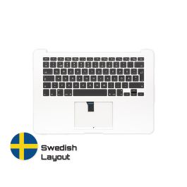 Köp MacBook Reservdelar med Livstids Garanti! | Topcase med Svenskt Tangentbord till MacBook Air A1466 2013-2017 Silver | Swedish Keyboard Snabbleverans från vårt lager i Helsingborg