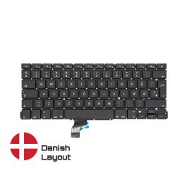 Køb pålidelige MacBook reservedele med livstidsgaranti |Tastatur Kun dansk Layout til MacBook Pro 13-inch A1502| Danish Keyboard Hurtig levering fra Sverige til Denmark!