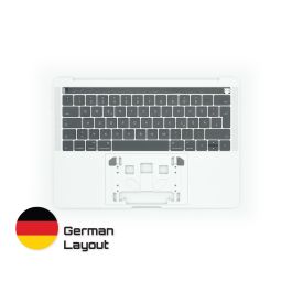 Kaufen Sie zuverlässige MacBook Ersatzteile mit lebenslanger Garantie | Topcase mit Tastatur deutsches Layout für MacBook Pro A1706 Silver | German Keyboard Schnelle Lieferung von Schweden nach Deutschland!