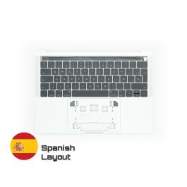 Compre repuestos confiables para MacBook con garantía de por vida | Topcase con Teclado Diseño Español para MacBook Pro A1706 Silver | Spanish Keyboard Entrega rápida de Suecia a España!