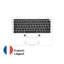 Achetez des pièces détachées MacBook fiables avec une garantie à vie | Topcase avec Clavier Disposition Français pour MacBook Pro A1706 Silver | French Keyboard Livraison rapide de la Suède vers la France !