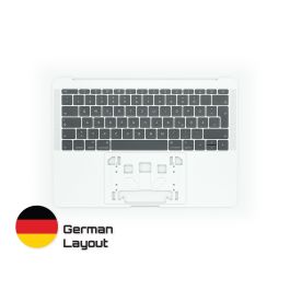 Kaufen Sie zuverlässige MacBook Ersatzteile mit lebenslanger Garantie | Topcase mit Tastatur deutsches Layout für MacBook Pro A1708 Silver | German Keyboard Schnelle Lieferung von Schweden nach Deutschland!