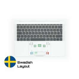Köp MacBook Reservdelar med Livstids Garanti! | Topcase med Svenskt Tangentbord till MacBook Pro A1708 Silver | Swedish Keyboard Snabbleverans från vårt lager i Helsingborg