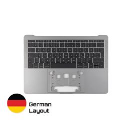 Kaufen Sie zuverlässige MacBook Ersatzteile mit lebenslanger Garantie | Topcase mit Tastatur deutsches Layout für MacBook Pro A1708 Space Grey | German Keyboard Schnelle Lieferung von Schweden nach Deutschland!