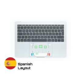 Compre repuestos confiables para MacBook con garantía de por vida | Topcase con Teclado Diseño Español para MacBook Pro A1708 Space Grey | Spanish Keyboard Entrega rápida de Suecia a España!