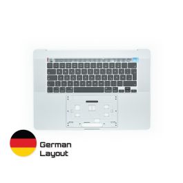Kaufen Sie zuverlässige MacBook Ersatzteile mit lebenslanger Garantie | Topcase mit Tastatur deutsches Layout für MacBook Pro A2141 Space Grey | German Keyboard Schnelle Lieferung von Schweden nach Deutschland!
