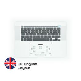 Buy reliable spare parts with Lifetime Warranty | Topcase with Keyboard UK English Layout for MacBook Pro A2141 Silver | Fast Delivery from our warehouse in Sweden!