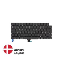 Køb pålidelige MacBook reservedele med livstidsgaranti |Tastatur Kun dansk Layout til MacBook Pro 16-inch A2485| Danish Keyboard Hurtig levering fra Sverige til Denmark!