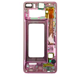 Samsung Galaxy S10 Mid Frame Housing with Small Parts Pink - Thepartshome.se