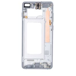 Samsung Galaxy S10 Plus Mid Frame Housing with Small Parts White - Thepartshome.se