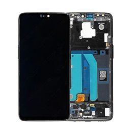 Buy reliable spare parts with Lifetime Warranty | Screen Assembly with Frame for OnePlus 6 Refurbished Midnight Black | Fast Delivery from our warehouse in Sweden!