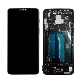 Buy reliable spare parts with Lifetime Warranty | Screen Assembly with Frame for OnePlus 6 Refurbished Mirror Black | Fast Delivery from our warehouse in Sweden!