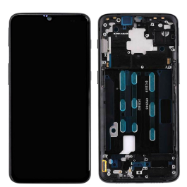 Buy reliable spare parts with Lifetime Warranty | Screen Assembly with Frame for OnePlus 6T Refurbished Mirror Black | Fast Delivery from our warehouse in Sweden!