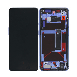 Buy reliable spare parts with Lifetime Warranty | Screen Assembly With Frame for OnePlus 7T Refurbished Glacier Blue | Fast Delivery from our warehouse in Sweden!
