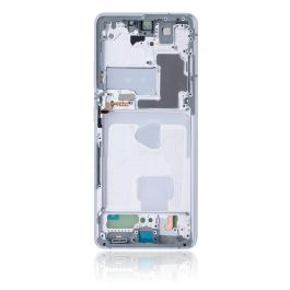 Buy reliable spare parts with Lifetime Warranty | Mid Frame Housing for Samsung Galaxy S21 Ultra Silver | Fast Delivery from our warehouse in Sweden!